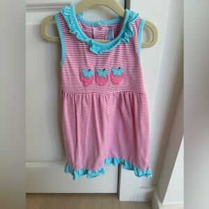 Trotter Street Kids Strawberry Embroidered Dress size 3